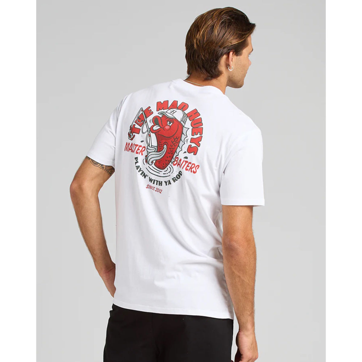 Master Baiters | SS Tee - White | The Mad Hueys