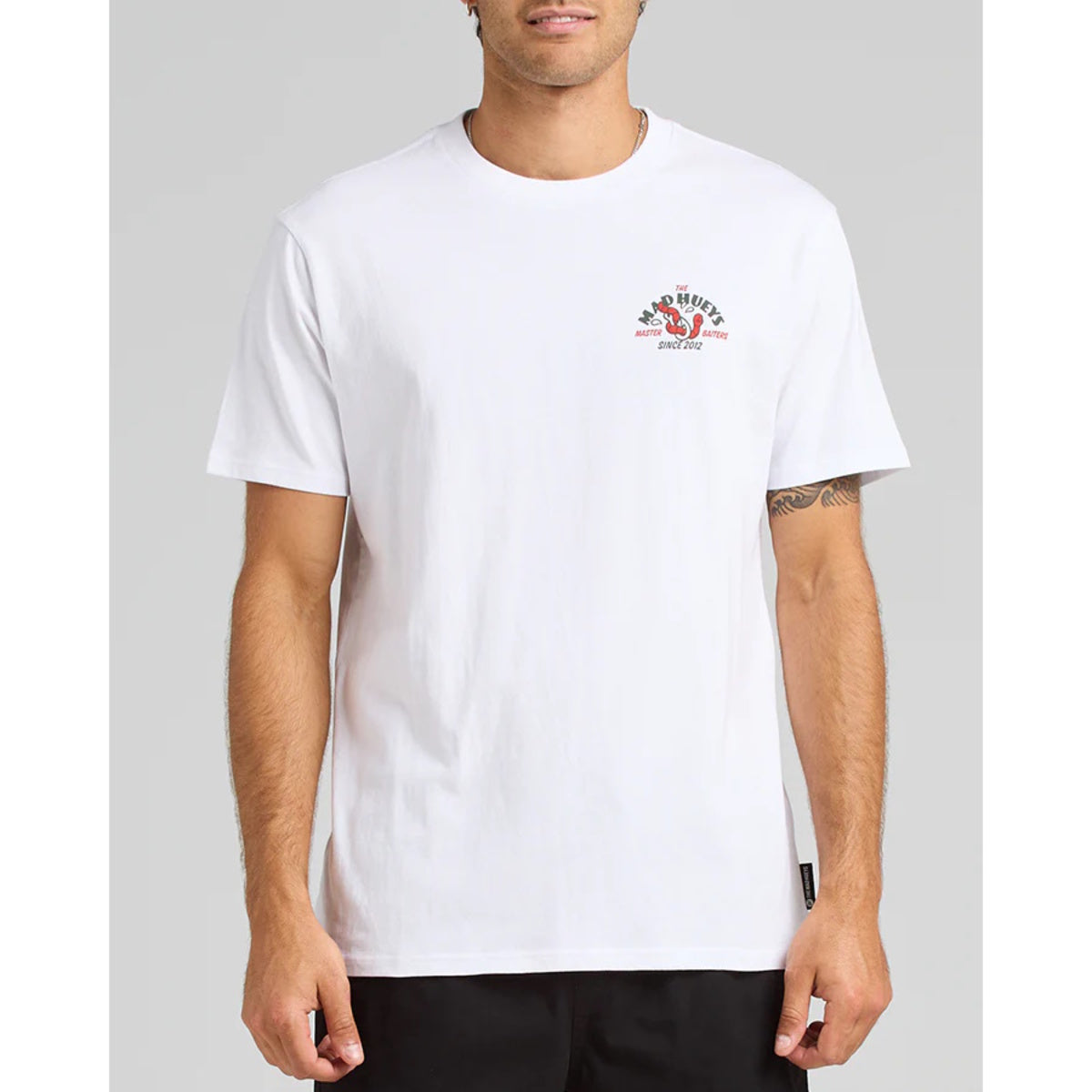 Master Baiters | SS Tee - White | The Mad Hueys