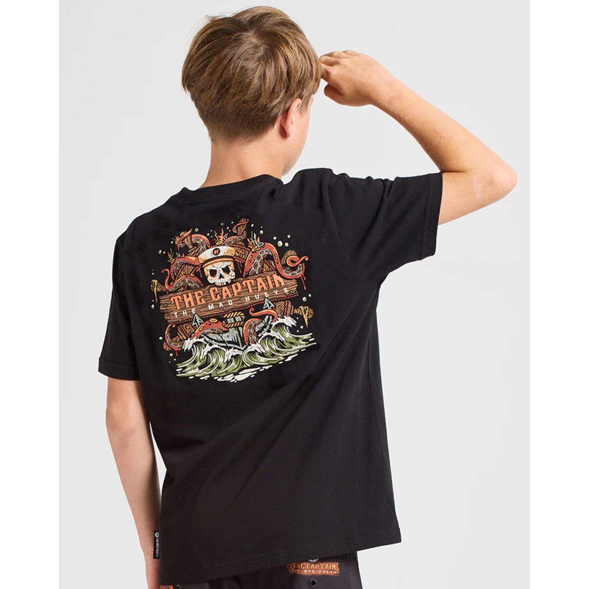 The Kraken | Youth SS Tee - Black | The Mad Hueys