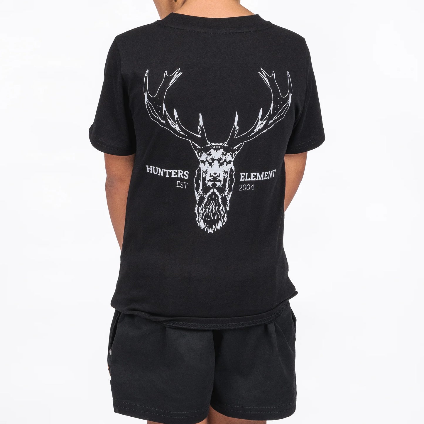 Hunter Elements | Alpha Stag Tee Kids - Black