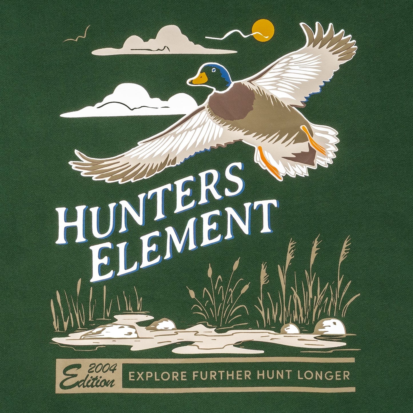 Hunters Element | Flare | Mens Hoodie - Kelp