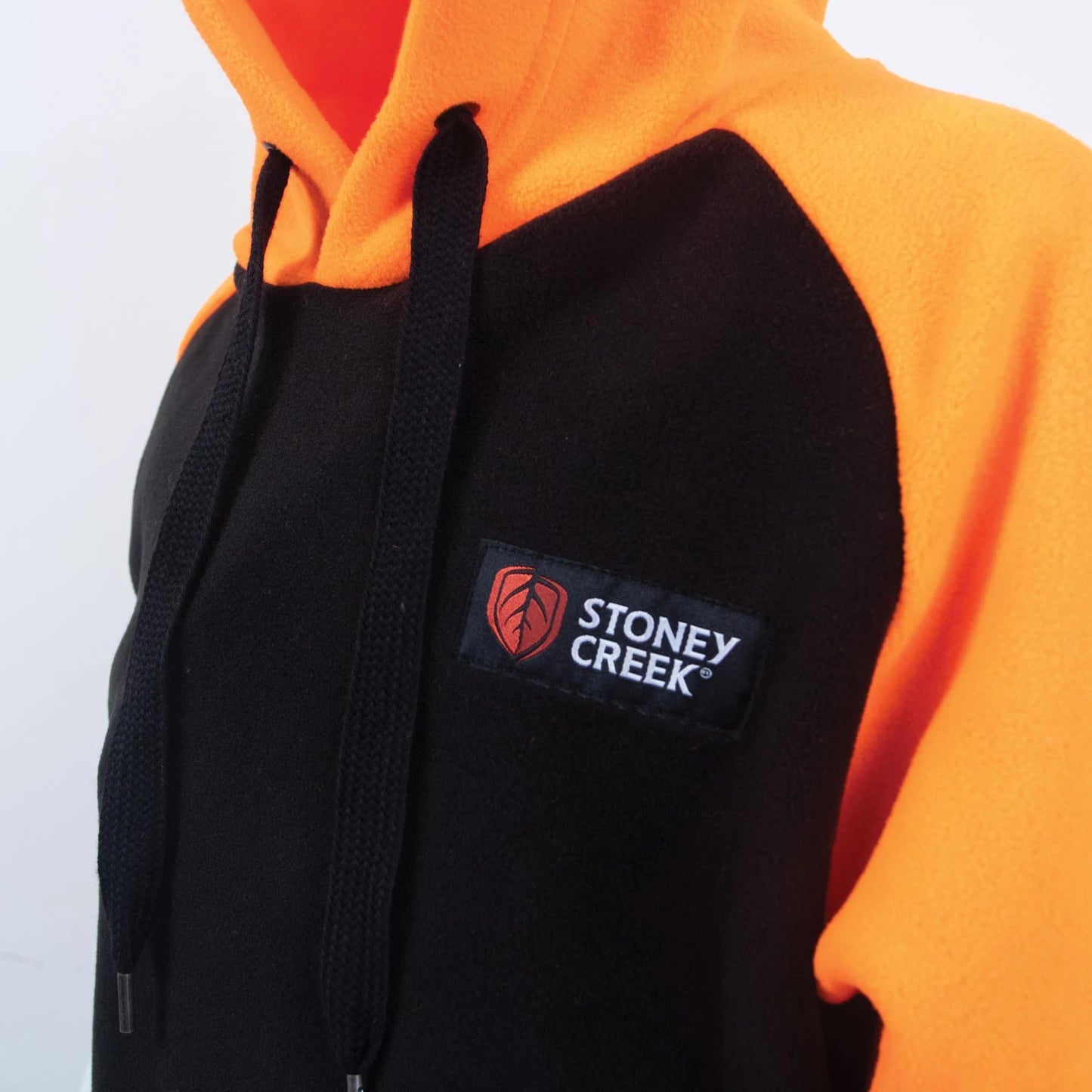 Stoney Creek | Kids Hooded Bush Tee - Black/Orange