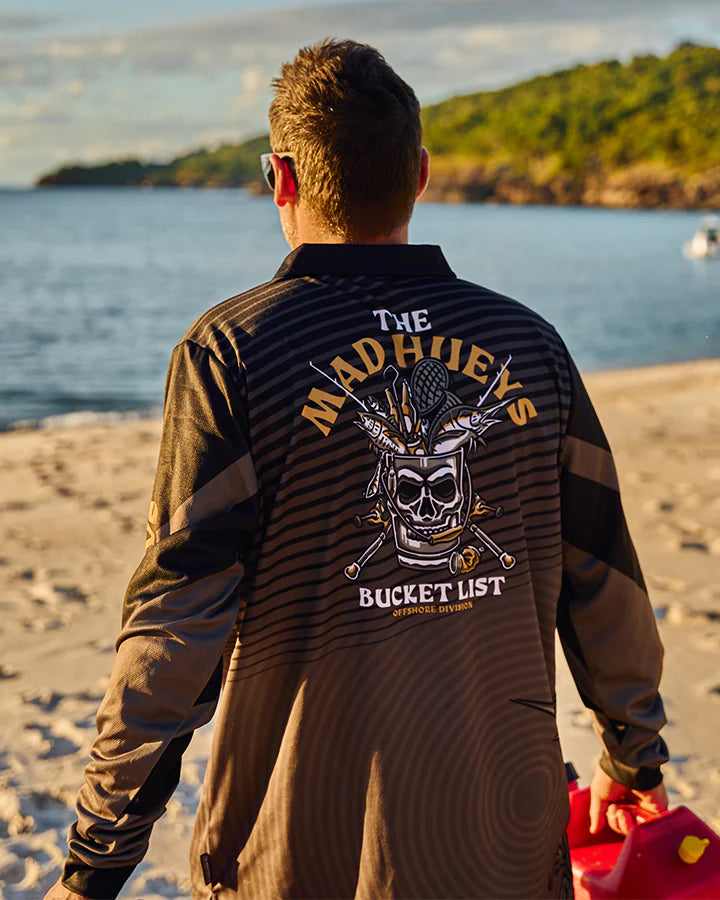 Bucket List | UPF 50+ Fishing Jersey - Olive | The Mad Hueys