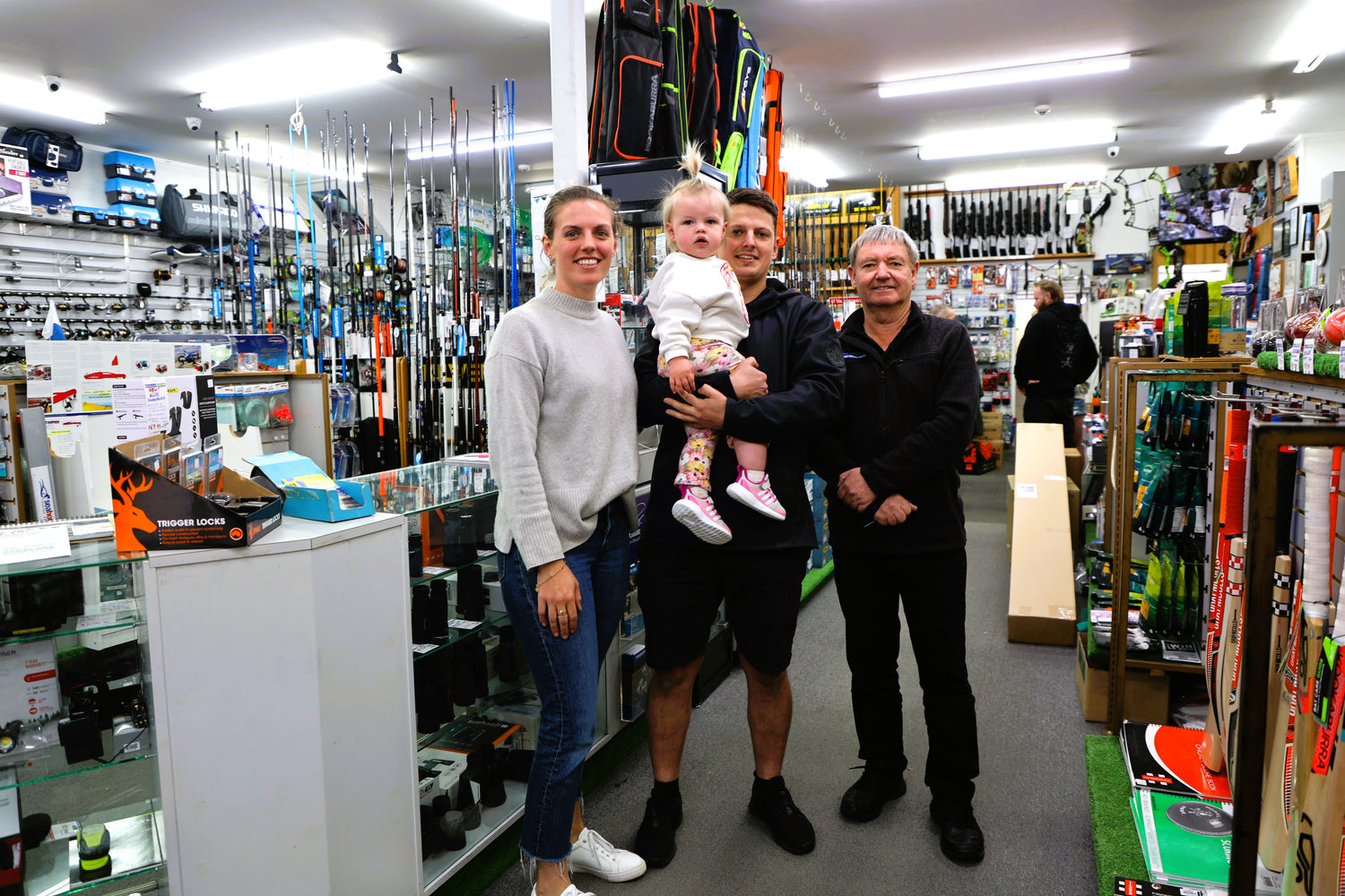 Some of the local Turners Sports team in store.