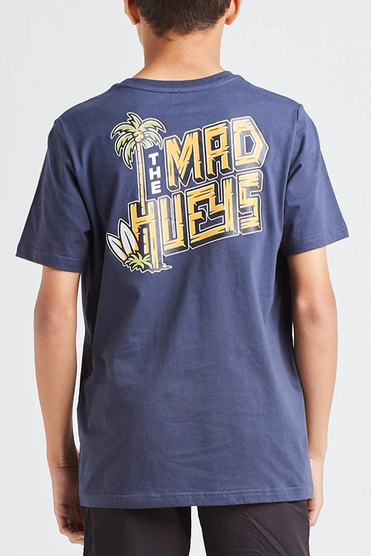 Hueys Beach Club | Youth SS Tee - Navy | The Mad Hueys
