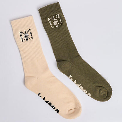 The Mad Hueys | Ahoy Fkrs Crew Socks | 2 pack