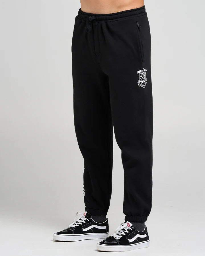 The Mad Hueys | League Anchor | Mens Trackpants - Black