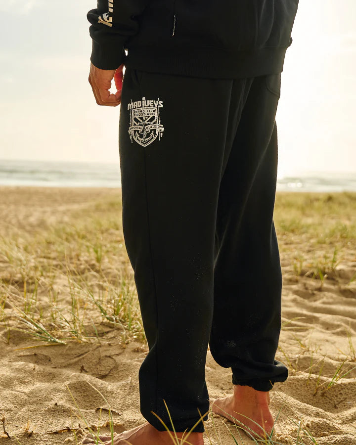 The Mad Hueys | League Anchor | Mens Trackpants - Black
