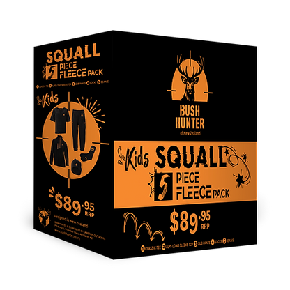 Bush Hunter | Squall Kids 5 Piece Clothing Pack | Black