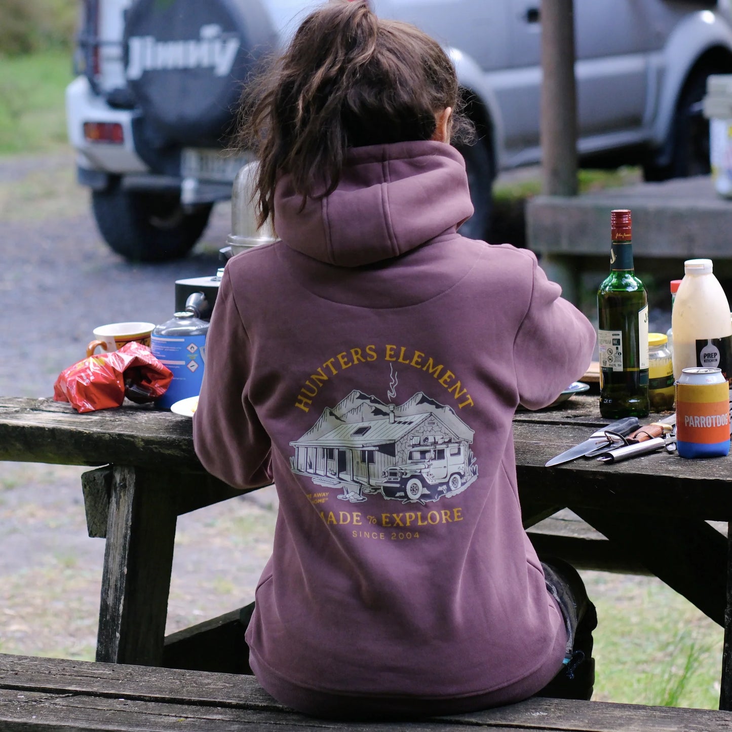 Hunters Element | Explore Hoodie | Womens - Dark Mauve