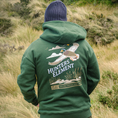 Hunters Element | Flare | Mens Hoodie - Kelp