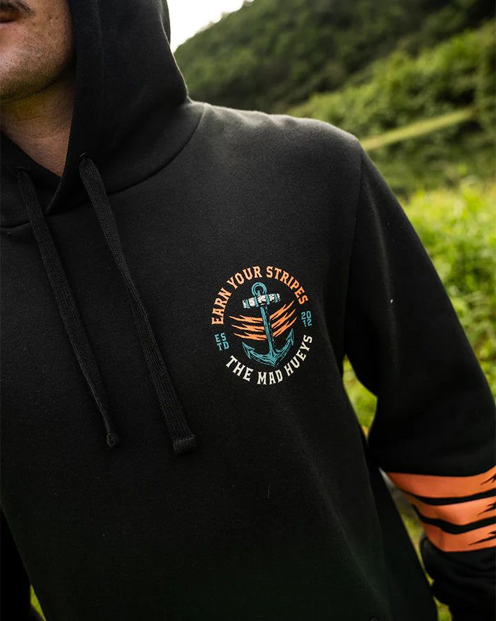 Earn Stripes | Pullover - Black | The Mad Hueys