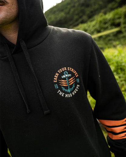 Earn Stripes | Pullover - Black | The Mad Hueys