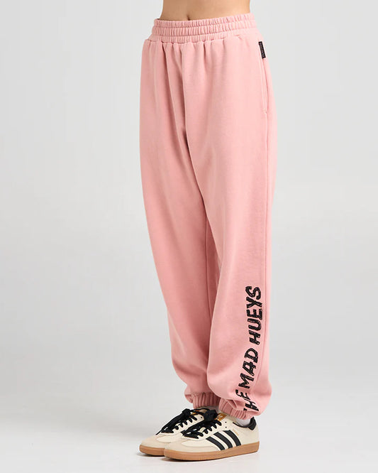 The Mad Hueys | Jumping | Womens Baggy Trackpants - Dusty Pink