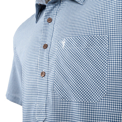 Mens Shirt - True Navy/White Plaid | Turners Sports