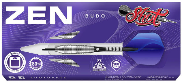 Zen Budo Steel Tip Dart Set - 80% Tungsten Barrels