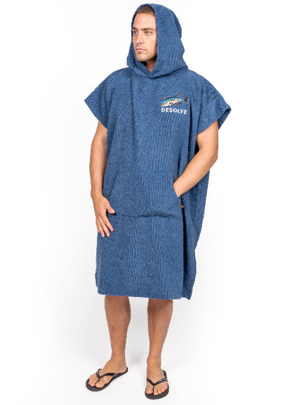 albacares-poncho-towel-vintage-blue | Turners Sports NZ