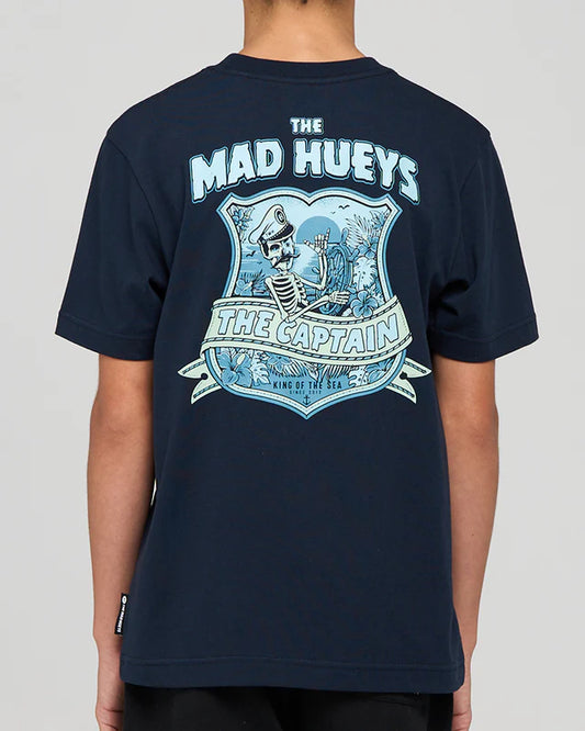 Captain Two Faced | Youth SS Tee - Navy | The Mad Hueys