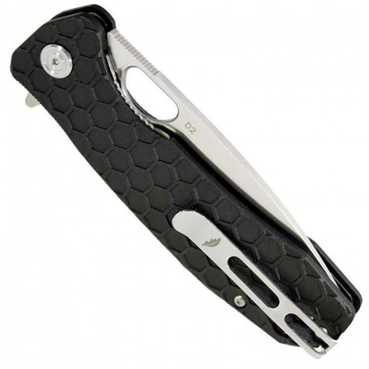 Honey Badger D2 Flipper Knife - Black - Medium | Turners Sports
