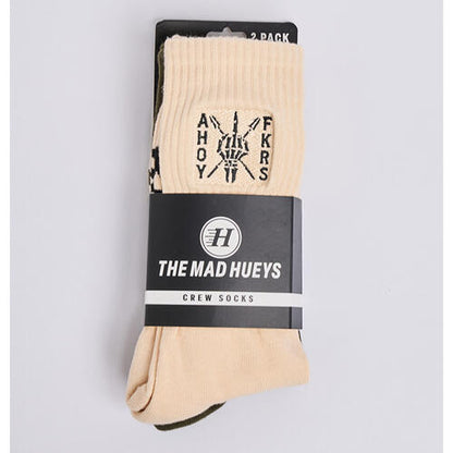 The Mad Hueys | Ahoy Fkrs Crew Socks | 2 pack